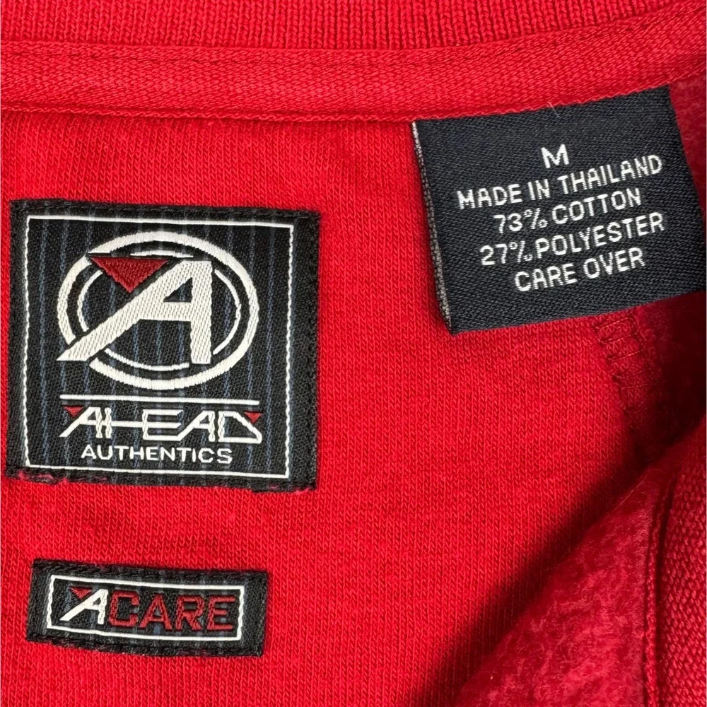 Ahead Authentics La Quinta Red 1/4 Zip Sweatshirt Pullover Men M Cozy Athleisure